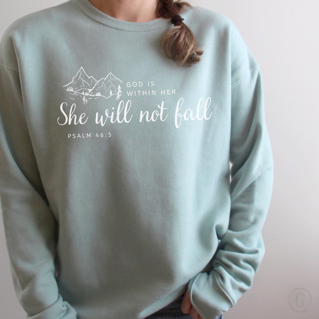 God Is Within Her She Will Not Fall Unisex Premium Sweatshirt