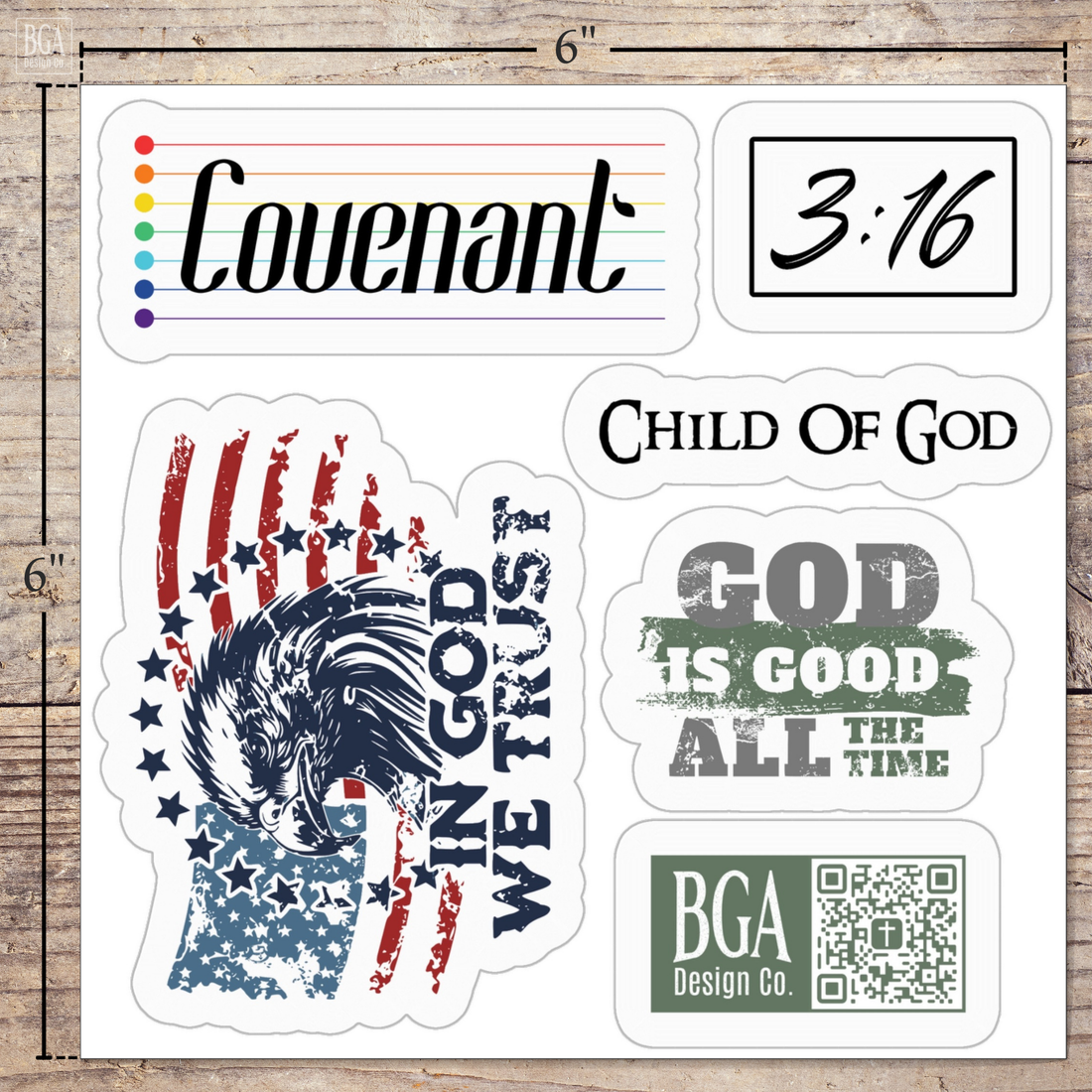 God &amp; Country Stickers