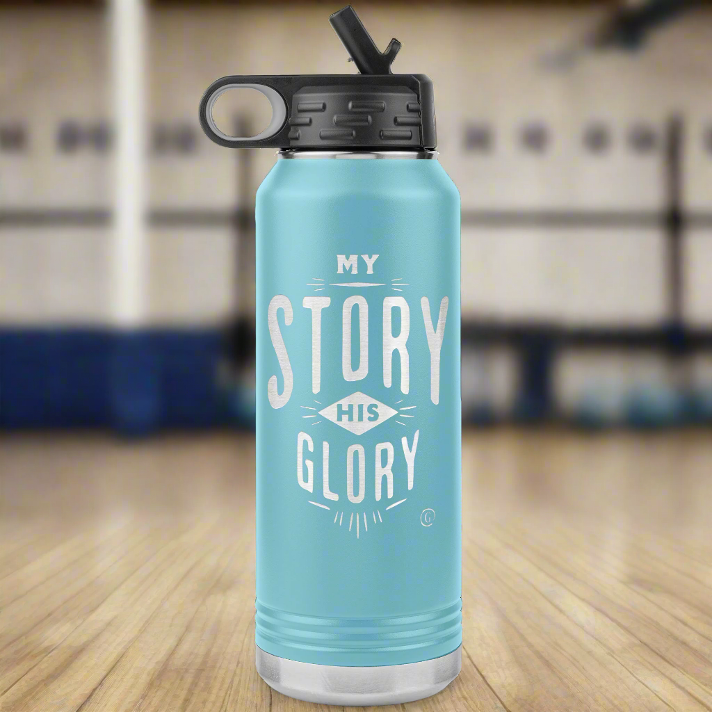 My Story His Glory 32oz Insulated Water Bottle
