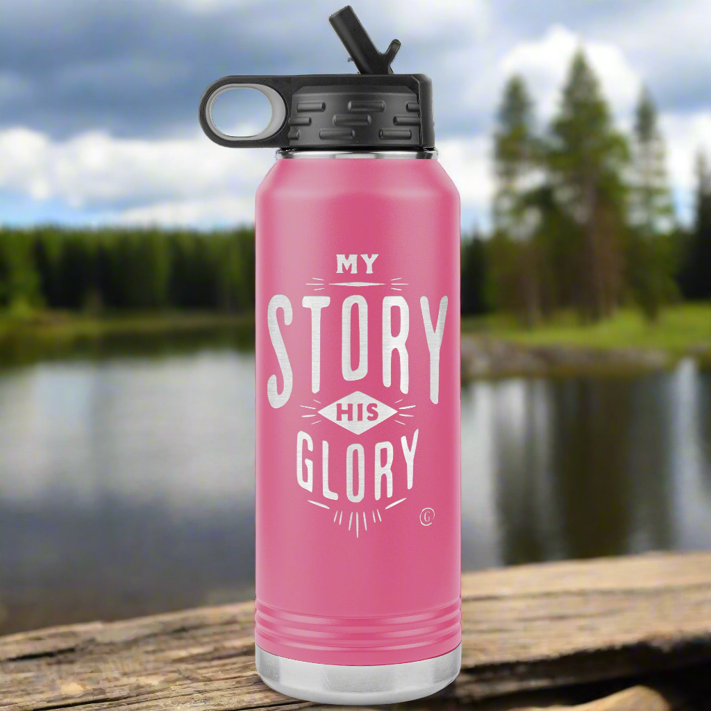 My Story His Glory 32oz Insulated Water Bottle