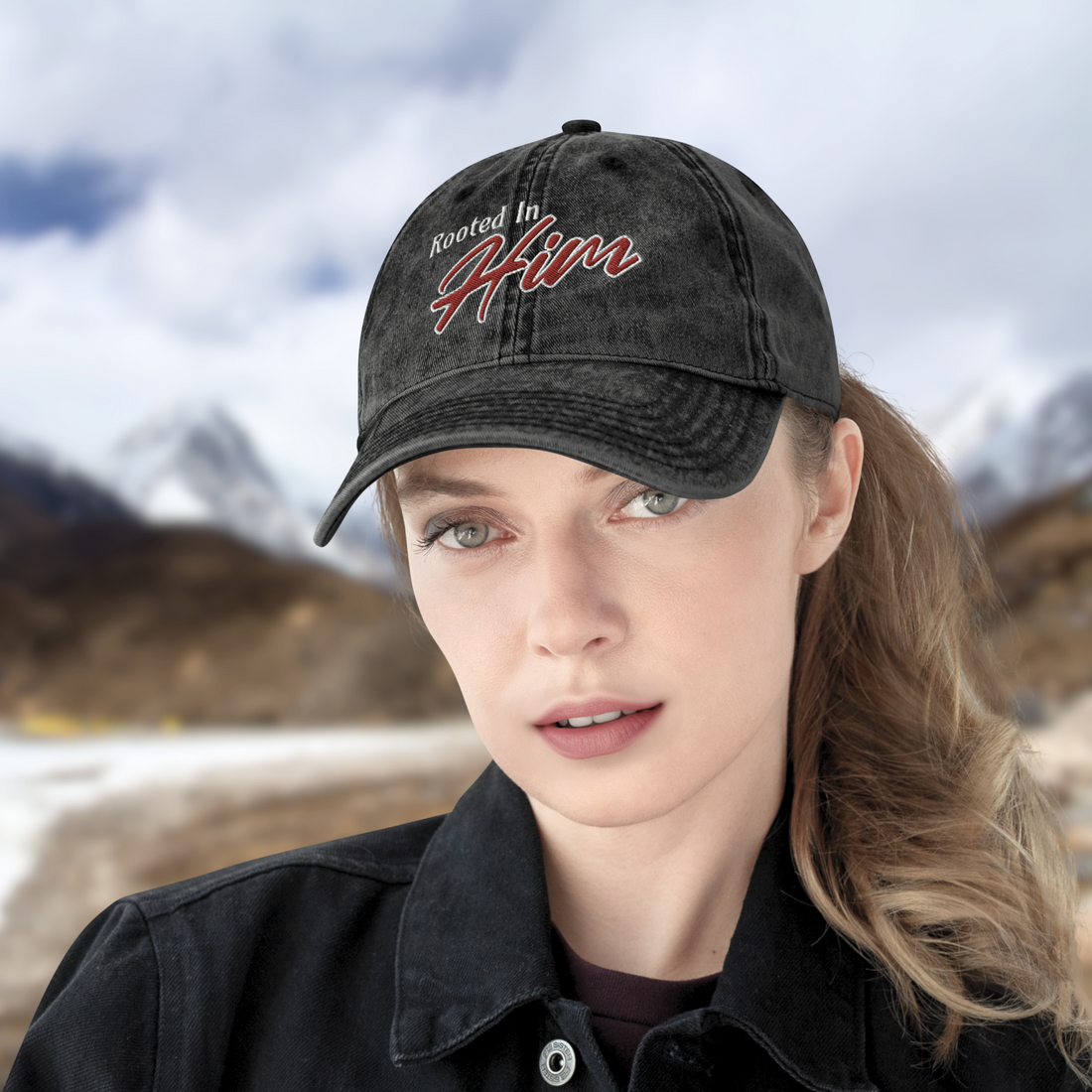 Rooted In Him Vintage Dad Hat