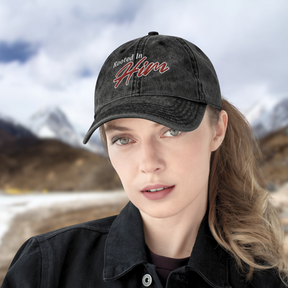 Rooted In Him Vintage Dad Hat