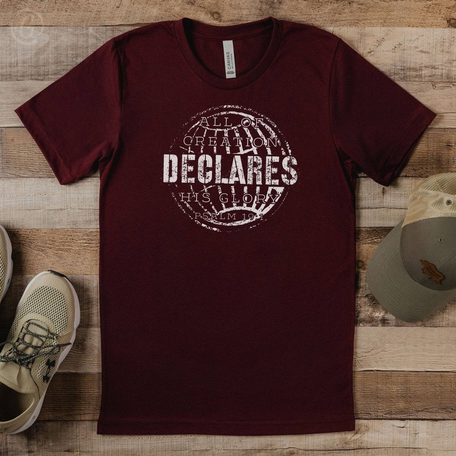 All Of Creation Declares His Glory Unisex T-Shirt Heathers Heather Cardinal