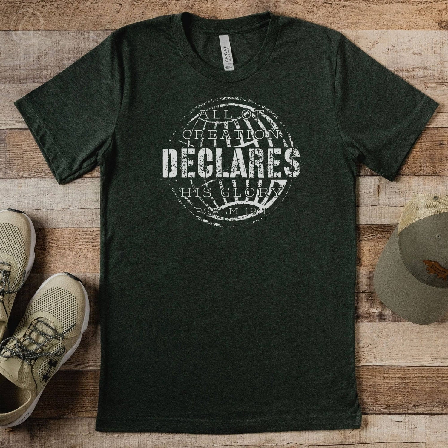 All Of Creation Declares His Glory Unisex T-Shirt Heathers Heather Forest