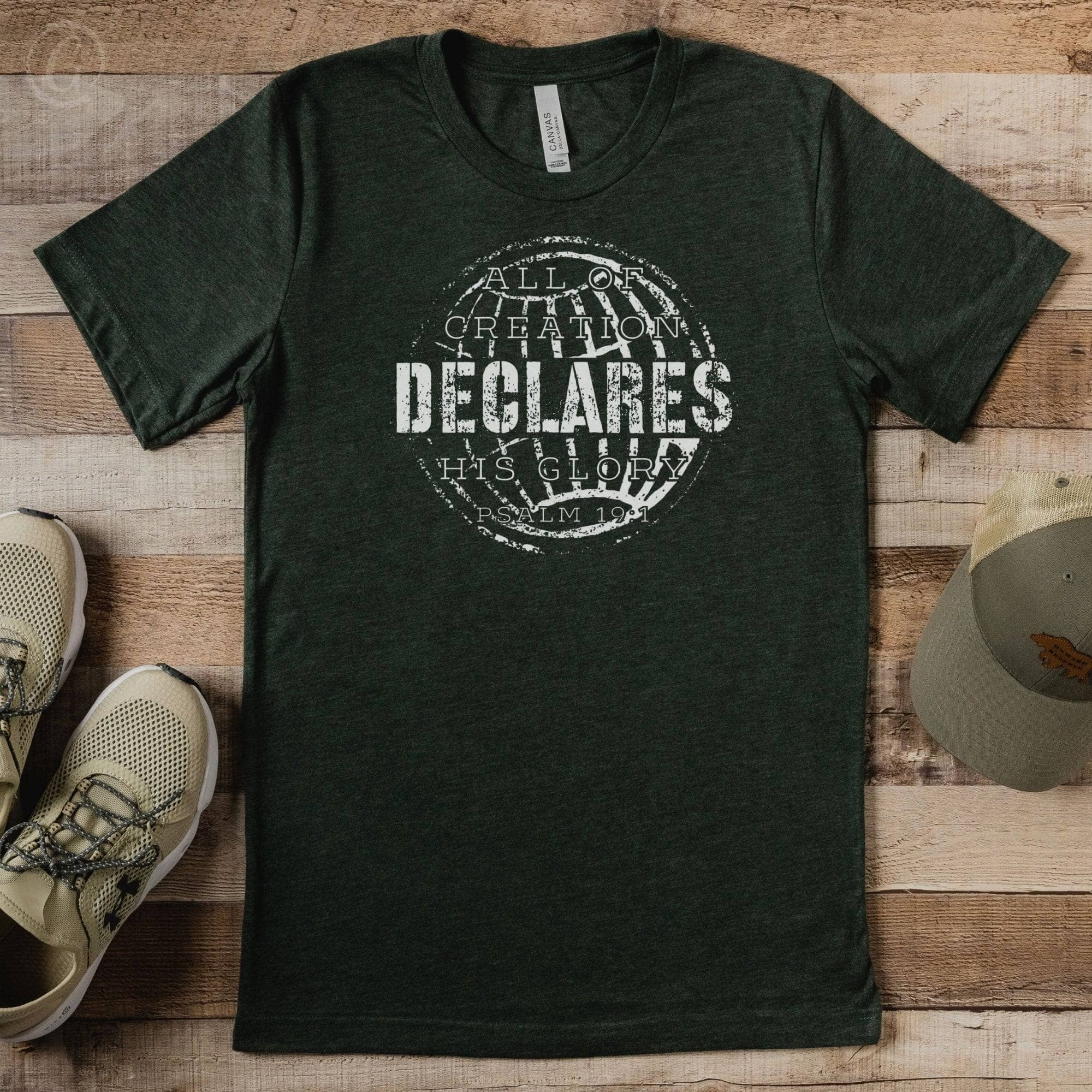 All Of Creation Declares His Glory Unisex T-Shirt Heathers Heather Forest