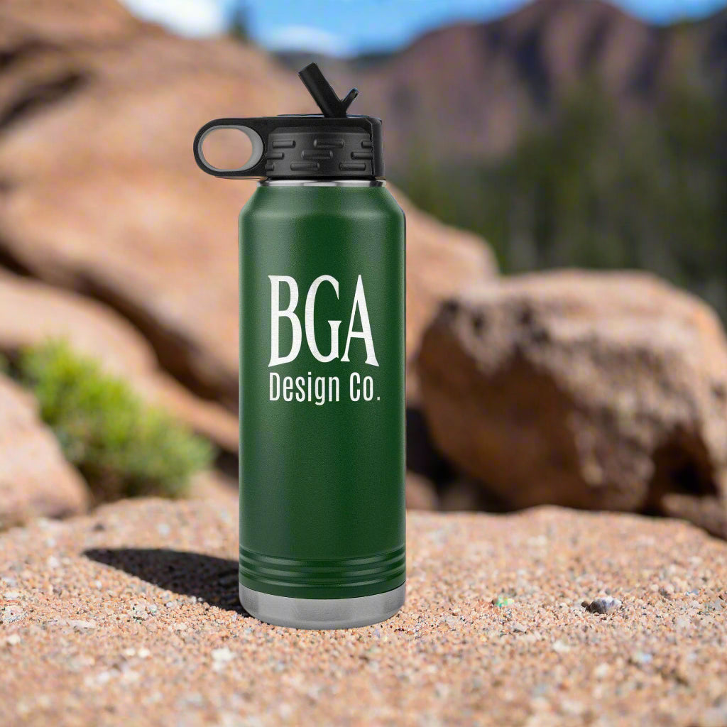 By Grace Alone Design Co. Logo 32oz Insulated Water Bottle
