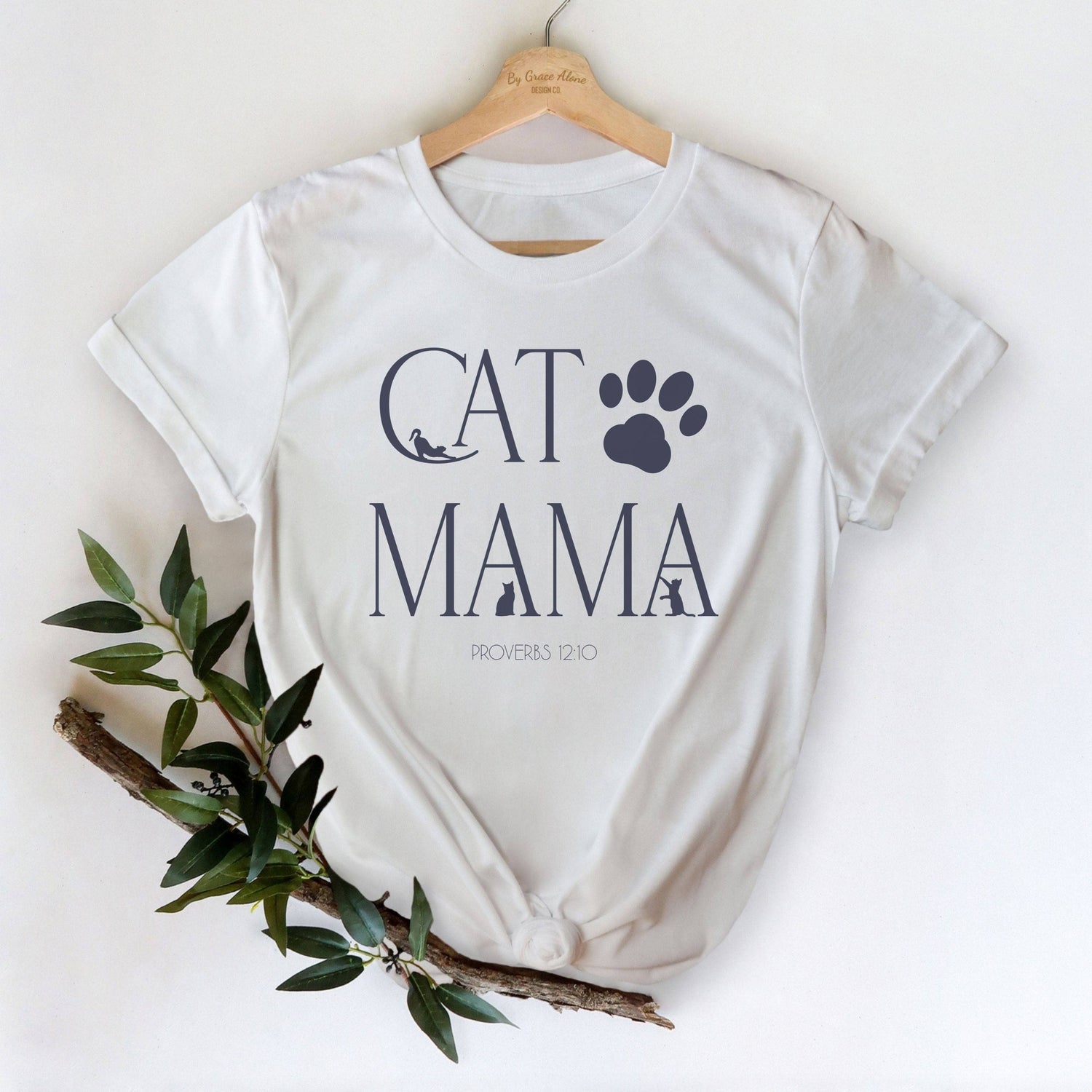 Cat Mama Proverbs 12:10 Unisex T-Shirt Classics White