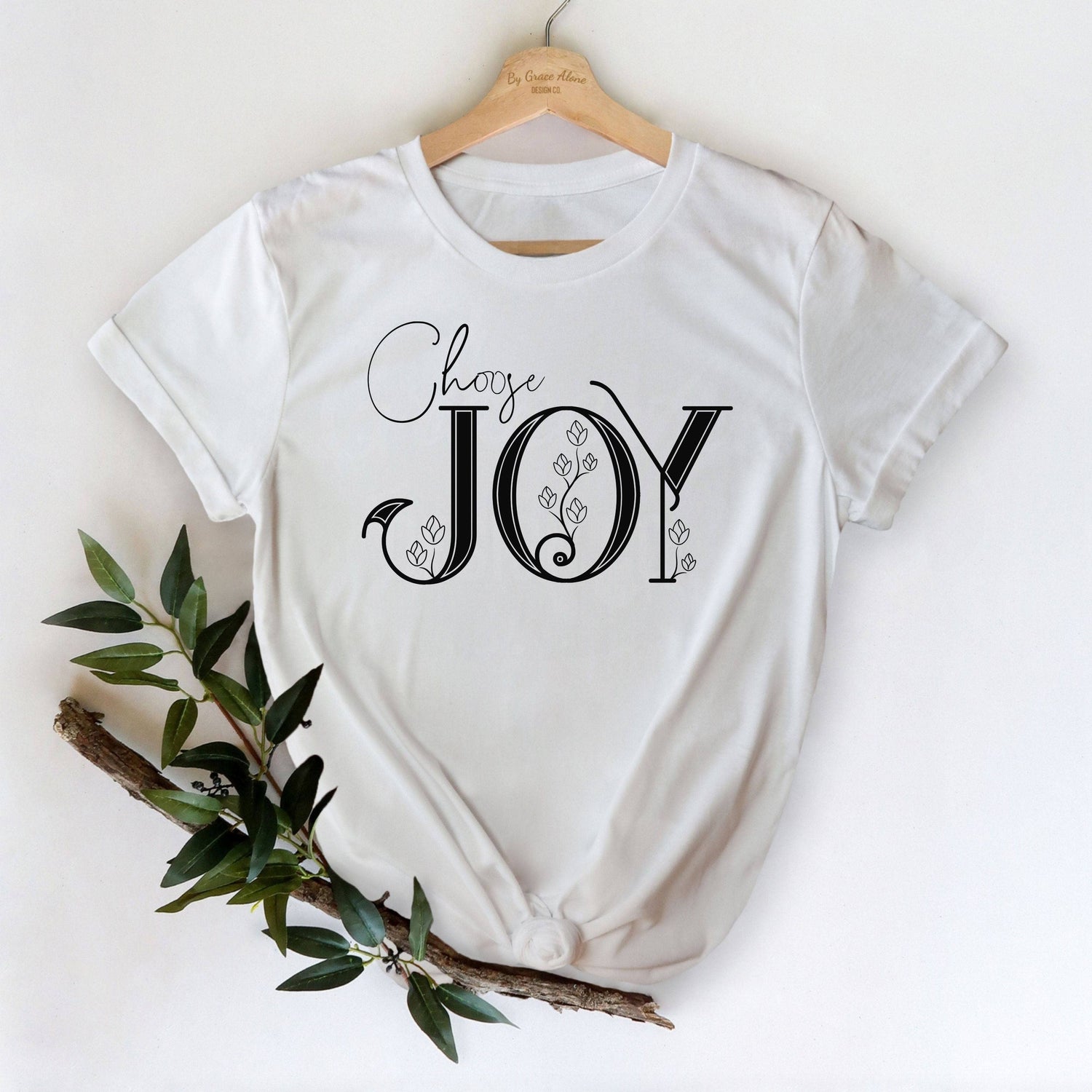 Choose Joy Habakkuk 3:17-18 Unisex T-Shirt Classics White