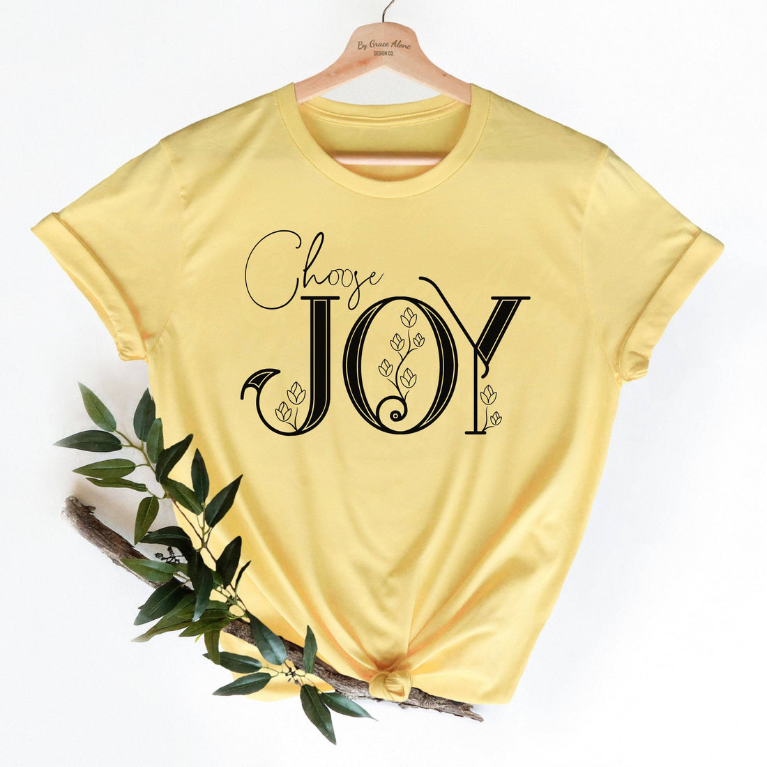 Choose Joy Habakkuk 3:17-18 Unisex T-Shirt Classics Yellow