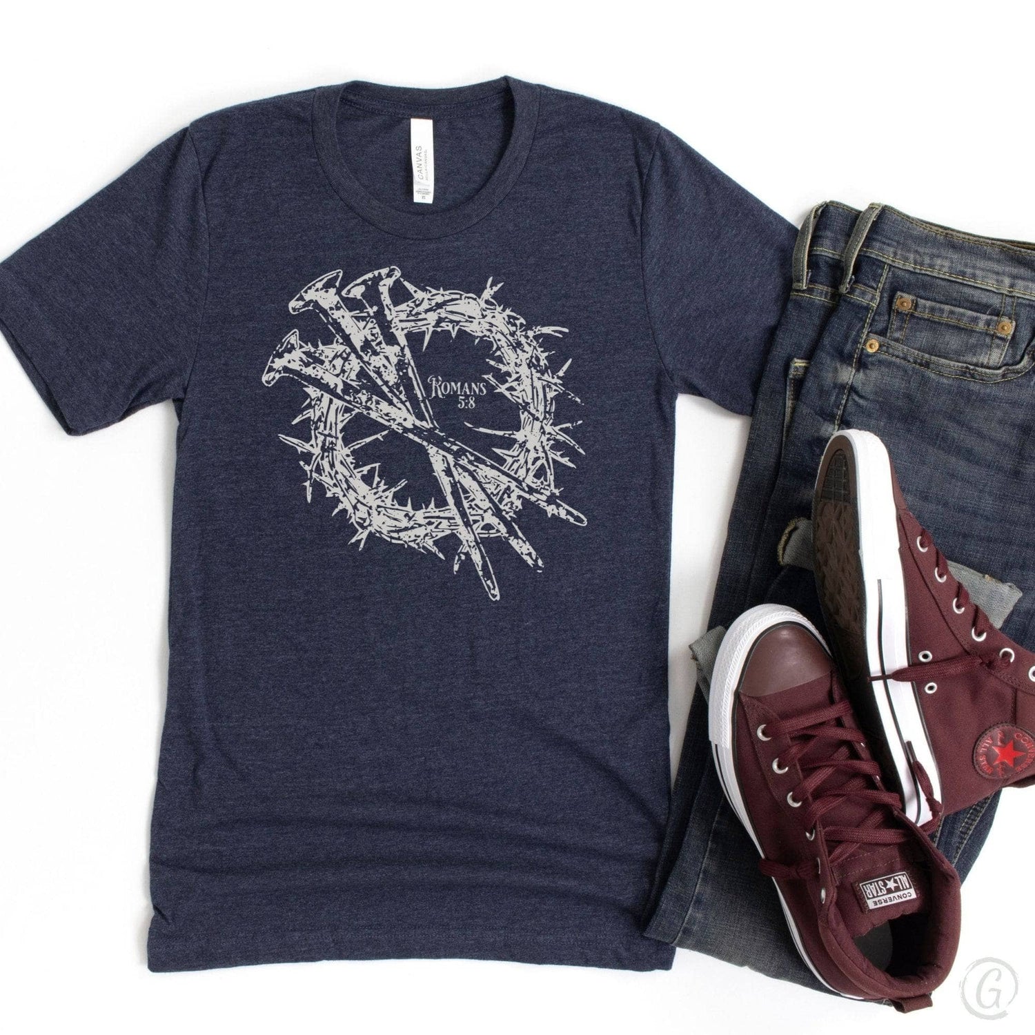 Crown Of Thorns Unisex T-Shirt Heathers Heather Midnight Navy