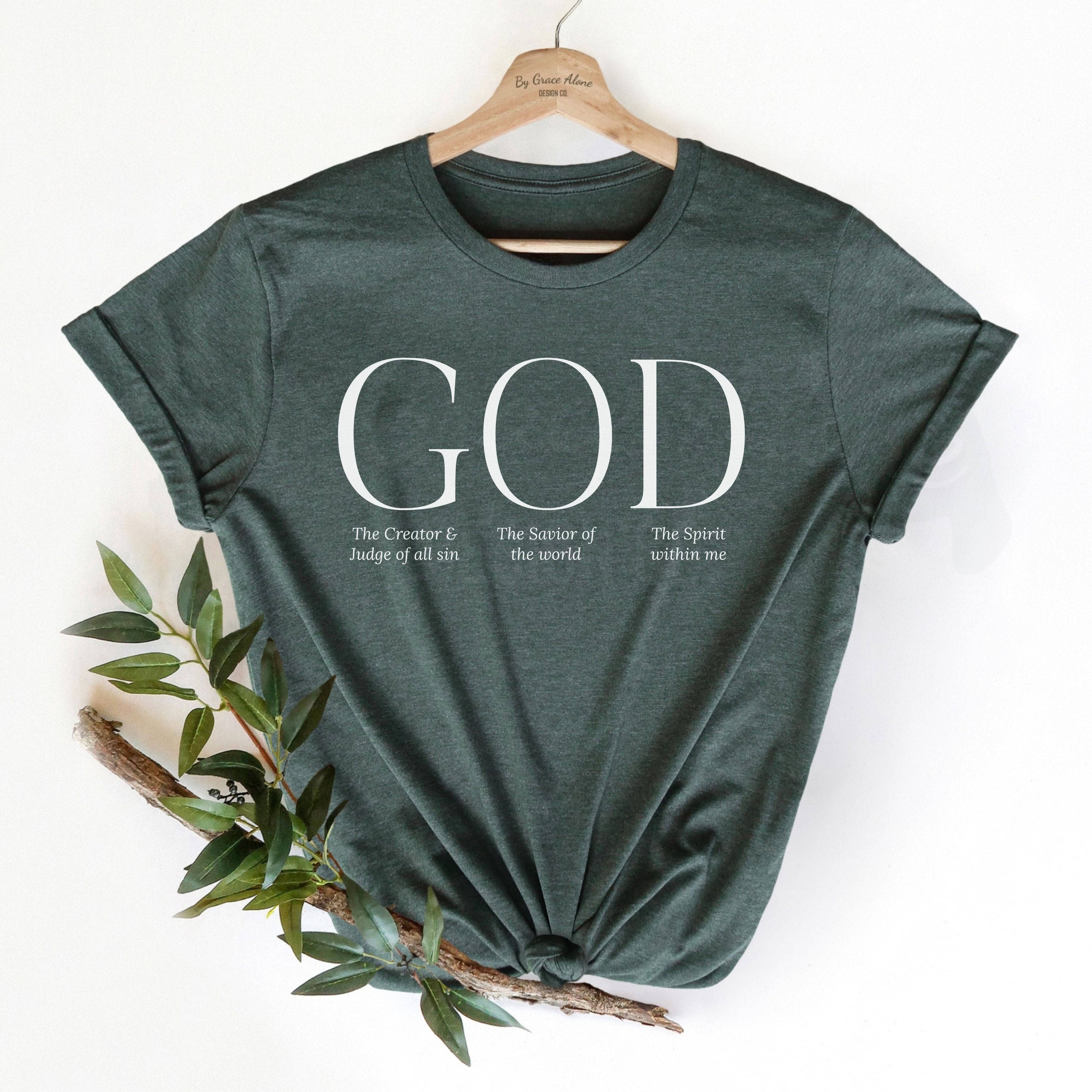GOD And His Attributes Unisex T-Shirt Heathers Heather Forest