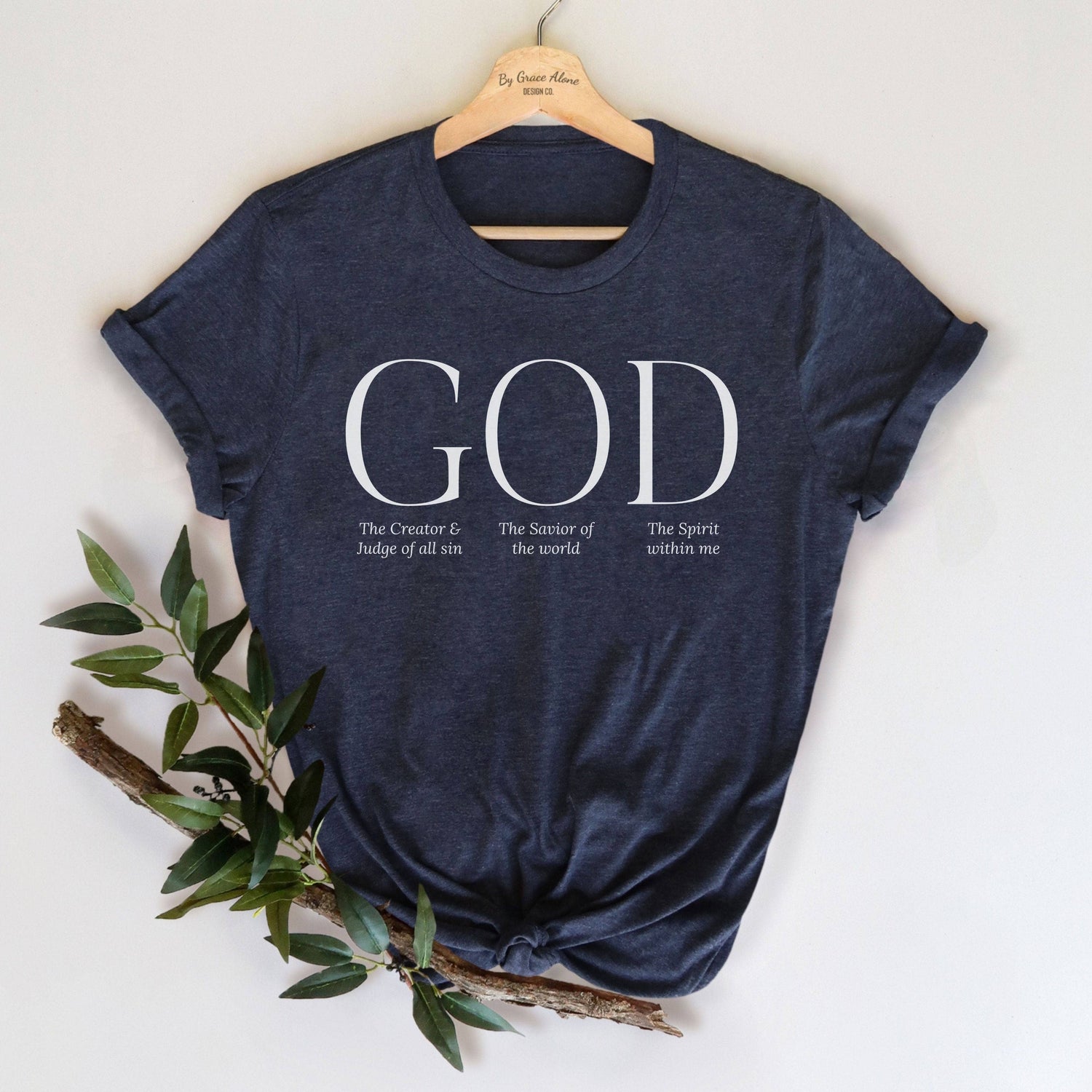 GOD And His Attributes Unisex T-Shirt Heathers Heather Midnight Navy