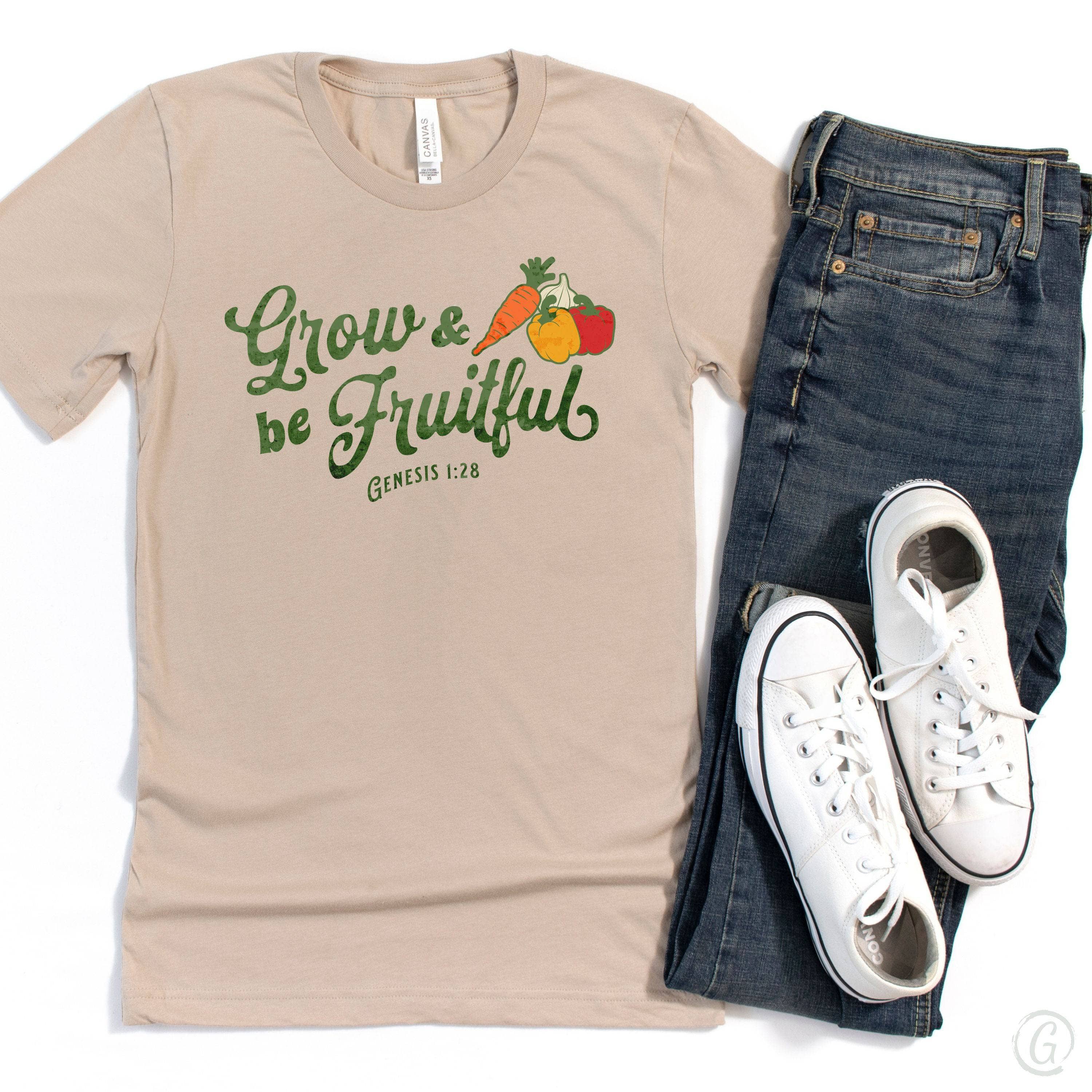 Grow &amp; Be Fruitful Unisex T-Shirt Classics Tan