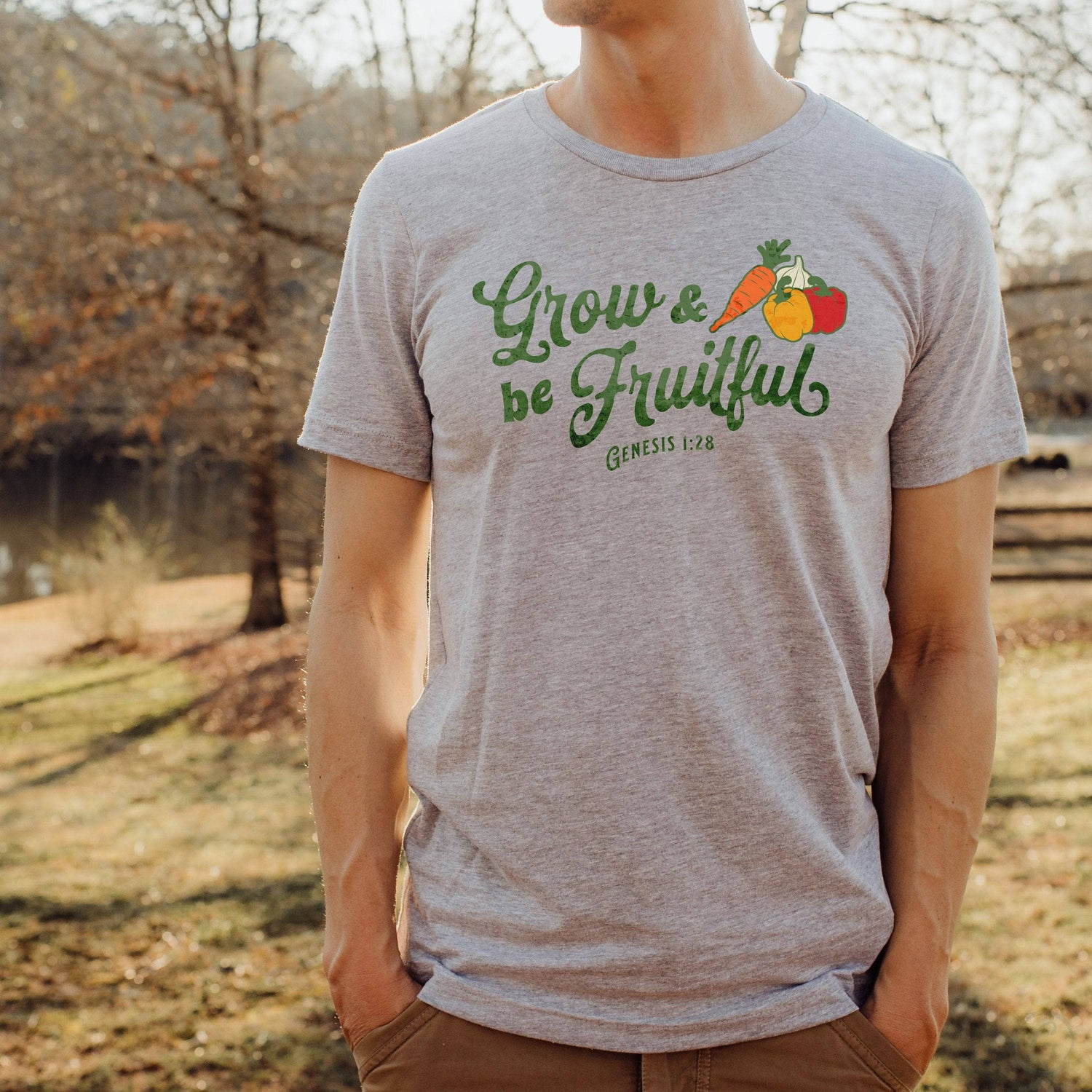 Grow &amp; Be Fruitful Unisex T-Shirt Heathers Athletic Heather