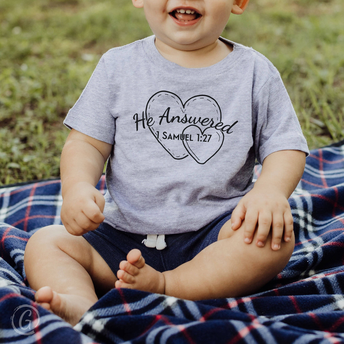 He Answered Infant T-Shirt Heather