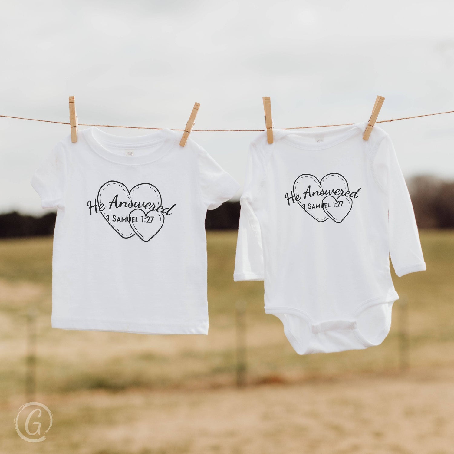 He Answered Long-Sleeve Baby Onesie