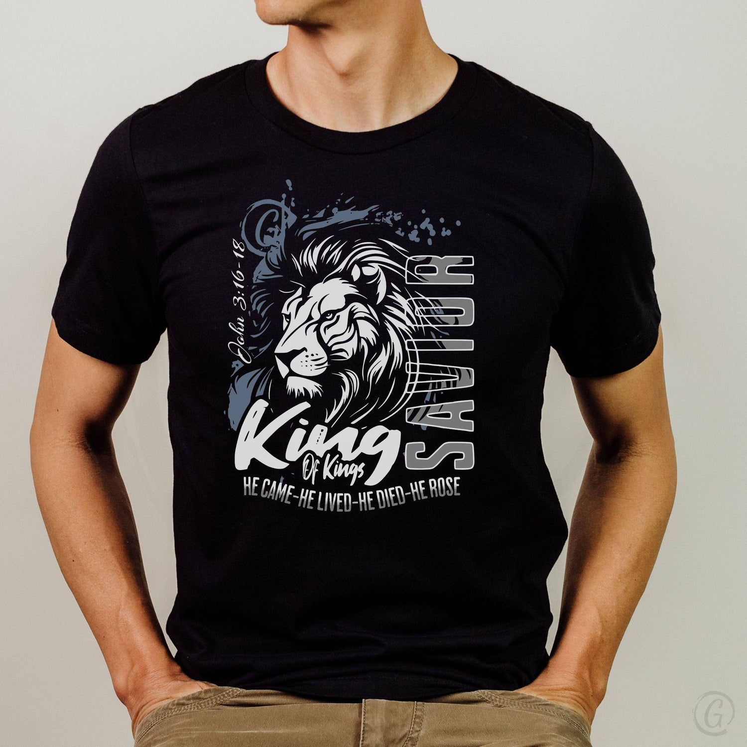 King Of Kings John 3:16-18 Unisex T-Shirt Classics Black