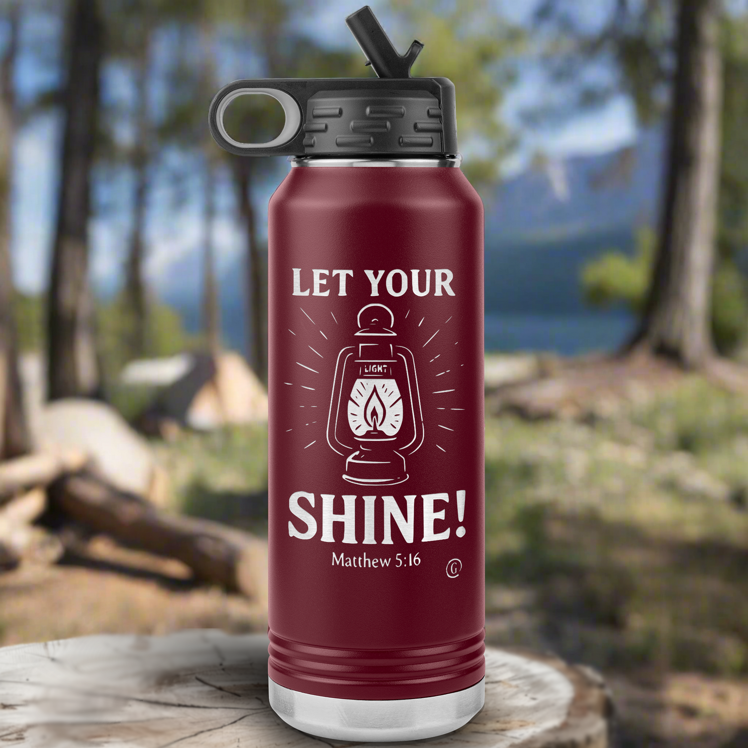 Let Your Light Shine 32oz Insulated Water Bottle