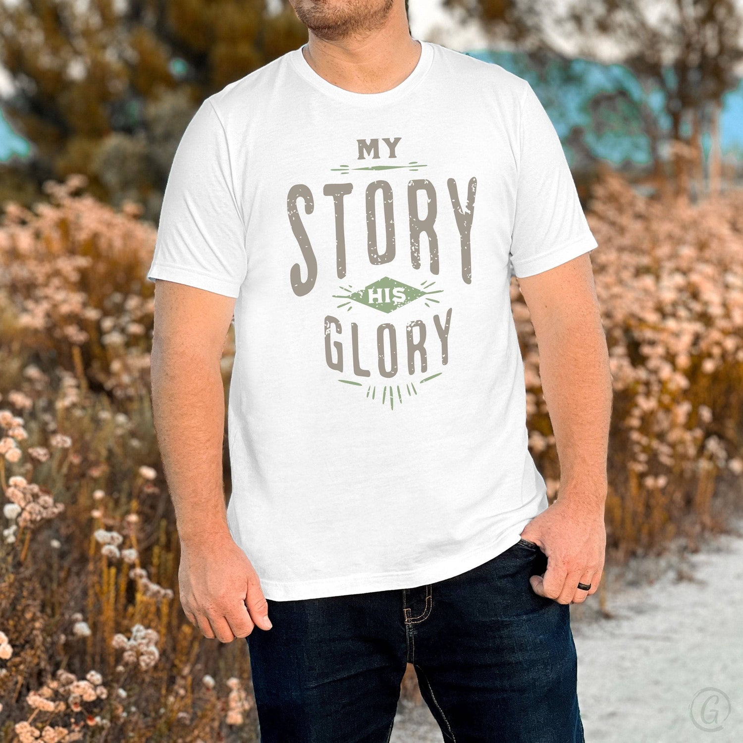 My Story His Glory Unisex T-Shirt Classics White