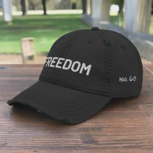 Freedom Distressed Charlie Kirk Christian Dad Hat - Isaiah 6:8 Here I Am, Send Me